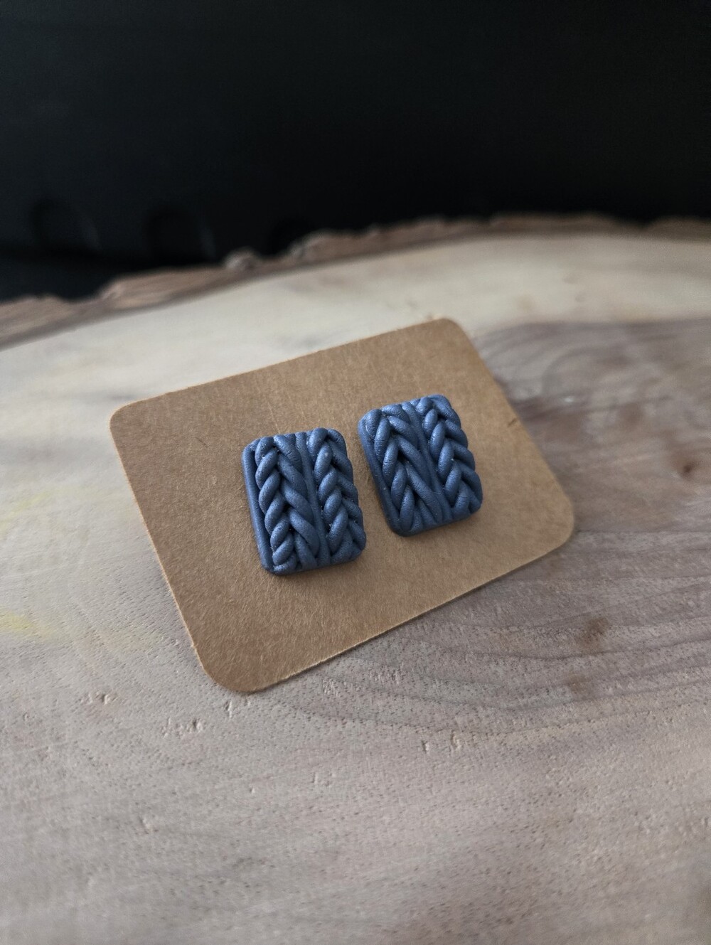 088 New Handmade Polymer clay earrings - stainless steel studs